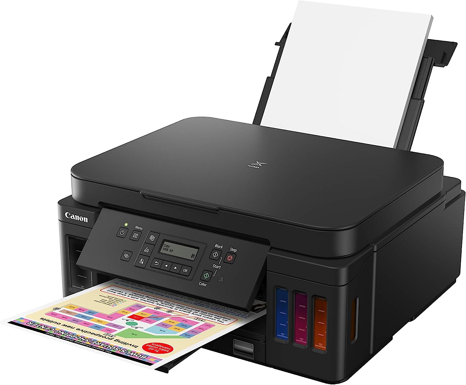 Canon PIXMA G6020 All-in-One Supertank Wireless (Megatank) Printer, Copier and Scan with Mobile Printing, Black, Works with Alexa - Image 3